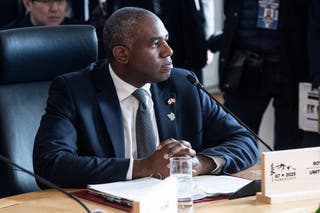 British Foreign Secretary David Lammy attends the G7 foreign ministers meeting in La Malbaie, Quebec, Canada